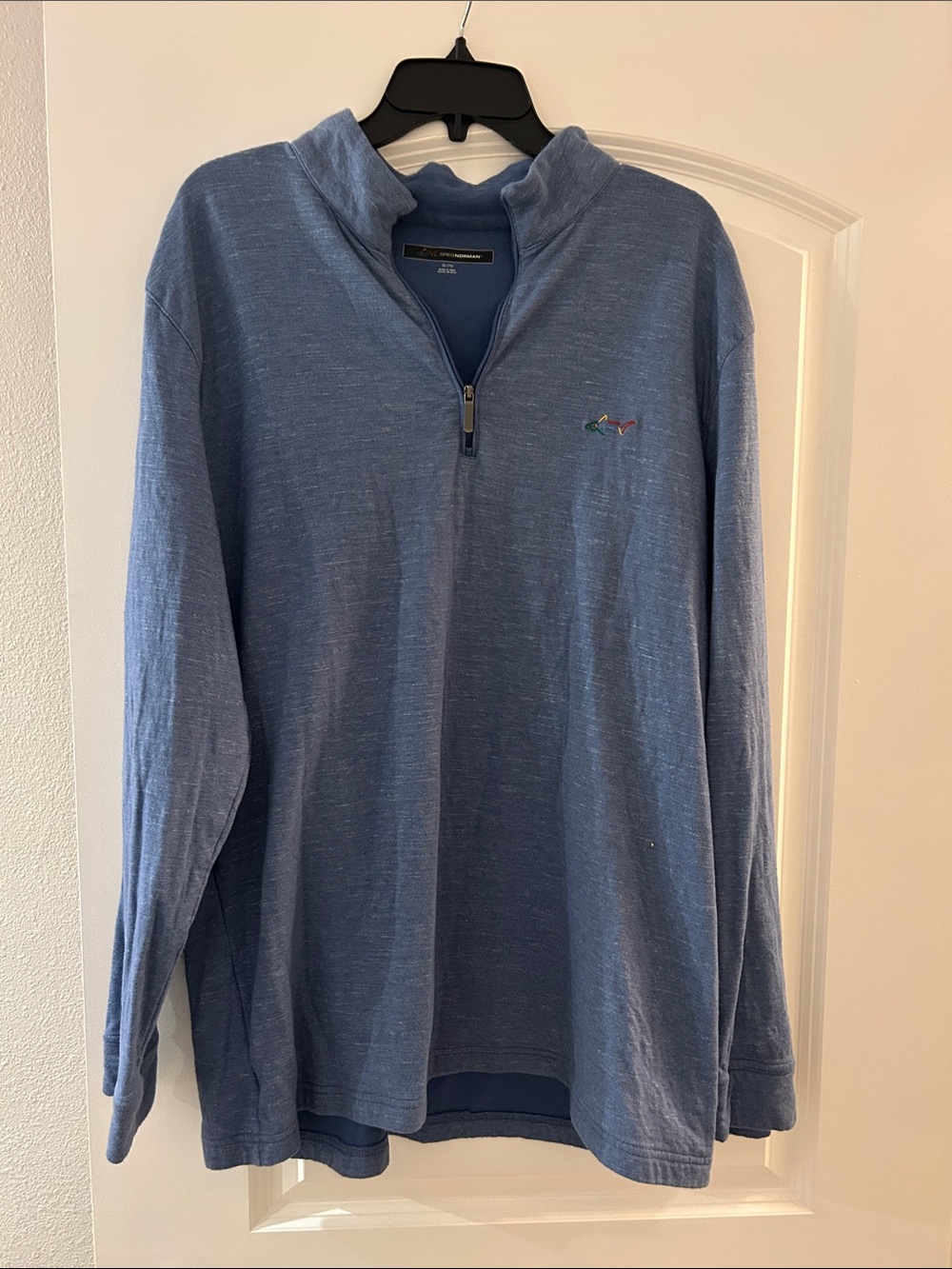 Greg Norman Collection Blue Lightweight Quarter-Zip Shirt Jacket